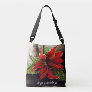 Christmas Poinsettia Crossbody Bag