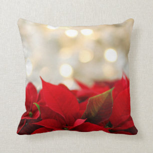 Christmas Poinsettia Cushion