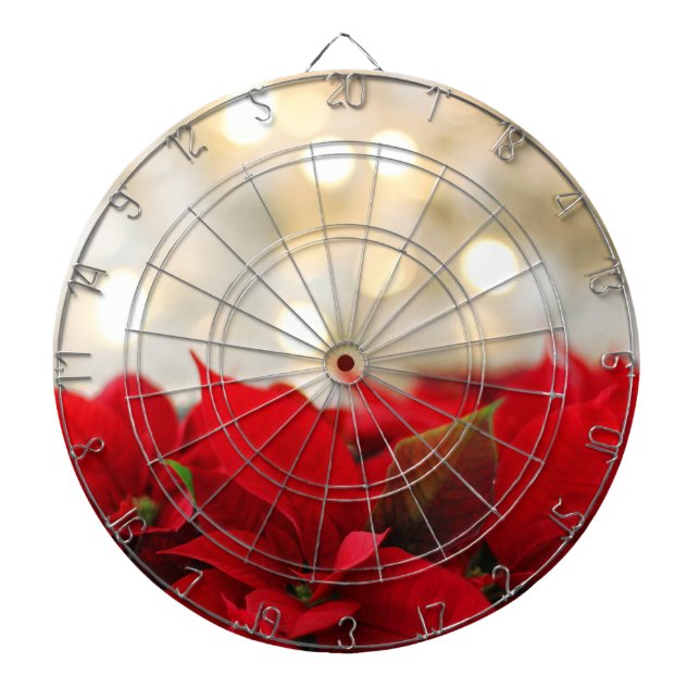 Christmas Poinsettia Dartboard (Front)