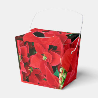 Christmas Poinsettia Favour Box Chinese Food Style