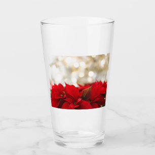 Christmas Poinsettia Glass