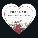 Christmas Poinsettia Modern Wedding Heart Sticker<br><div class="desc">Add a festive flourish to your wedding details with the Christmas Poinsettia Modern Wedding Heart Sticker – a contemporary twist on holiday romance. Featuring bold, stylised poinsettia blooms set against a clean, modern layout, this heart-shaped sticker brings a fresh seasonal vibe to your winter celebration. Perfect for sealing favour bags,...</div>