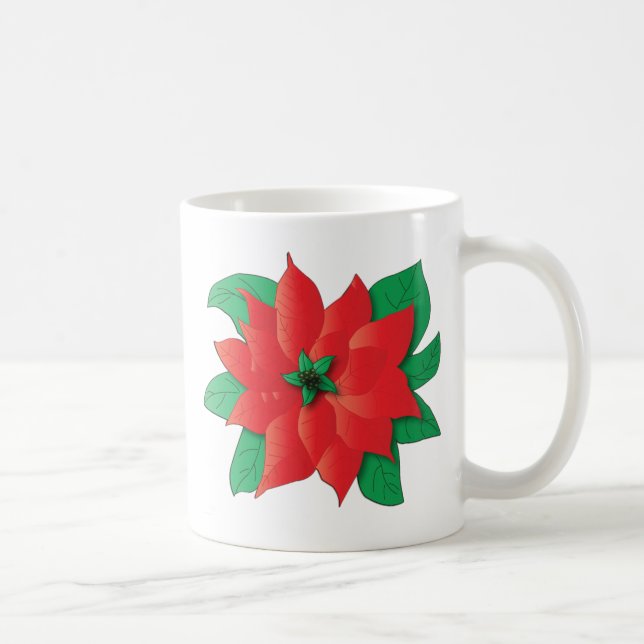 Christmas Poinsettia Mug (Right)