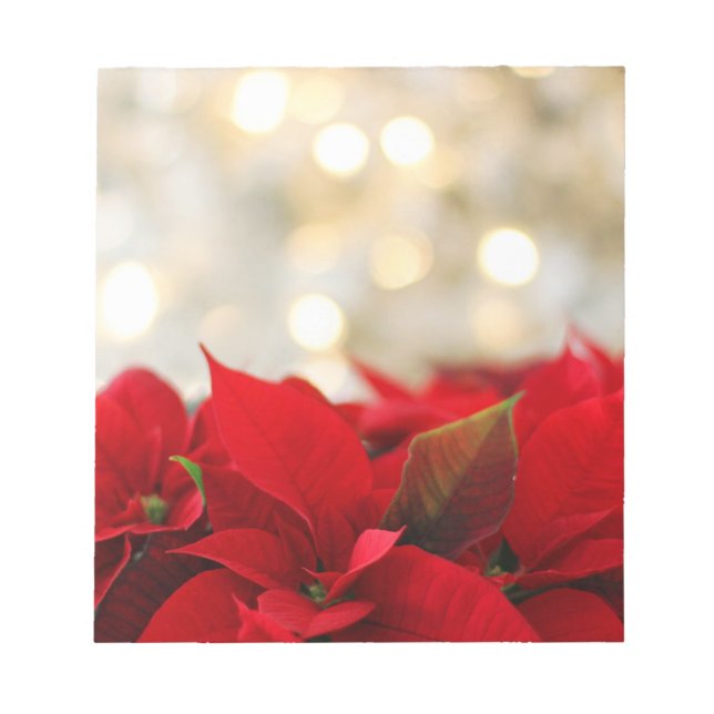 Christmas Poinsettia Notepad (Front)