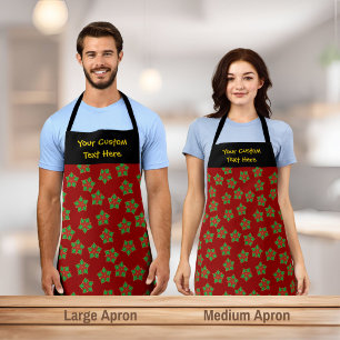 Christmas Poinsettia Pattern Apron