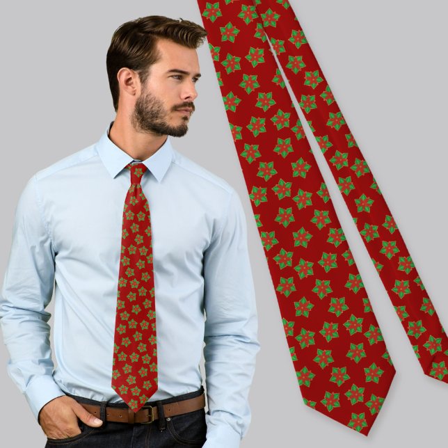 Christmas Poinsettia Pattern Tie (Creator Uploaded)