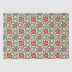 Christmas poinsettia pattern  tissue paper
