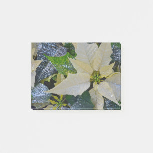 Christmas poinsettia post-it notes