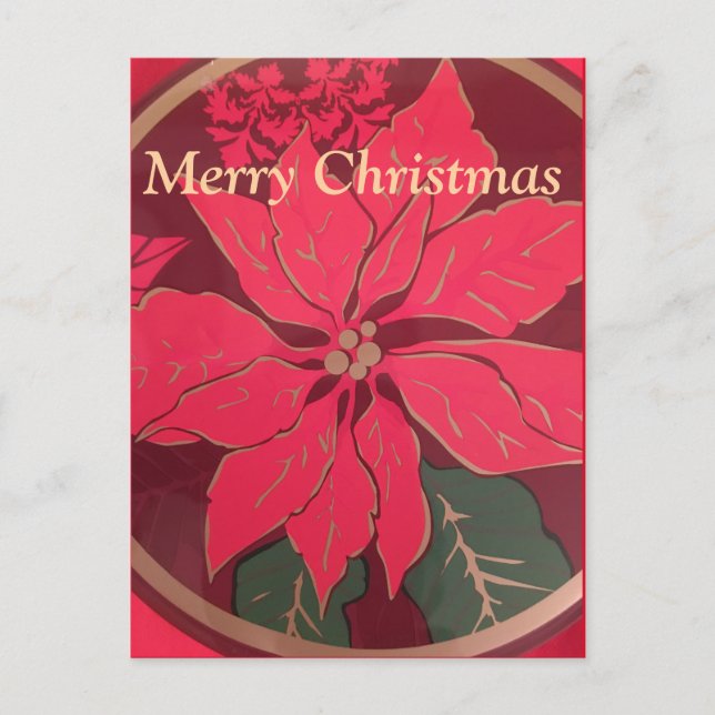 Christmas Poinsettia - Postcard (Front)