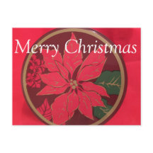 Christmas Poinsettia ~ Postcard