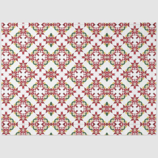 christmas poinsettia tissue paper (Front)