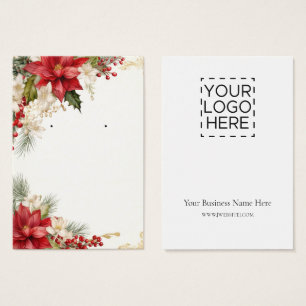 Christmas Poinsettias Earring Display Card