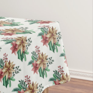 Christmas Poinsettias Tablecloth