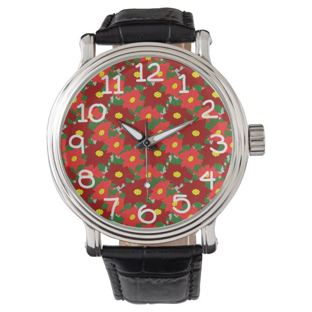 Christmas Poinsettias  Watch (Front)