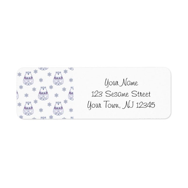 Christmas Polar Bear Address Labels  (Front)