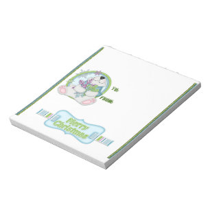 Christmas Polar Bear Candy Bar Wrappers Gift Favou Notepad