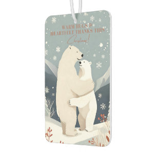 Christmas Polar Bear Hugs Car Air Freshener