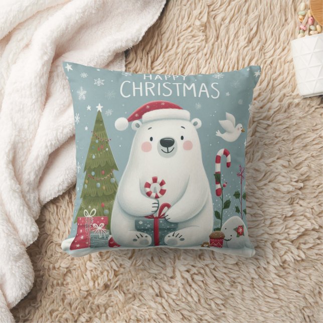  christmas polar bear pillow (Blanket)