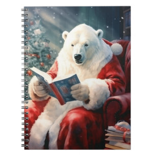 Christmas Polar Bear reading Notebook