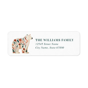 Christmas Polar Bear Return Address Labels