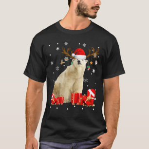 Christmas Polar Bear Santa Reindeer Polar Bear T-Shirt