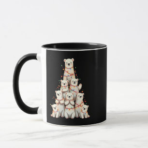 Christmas Polar Bear Tree Animal Lover Holiday Mug