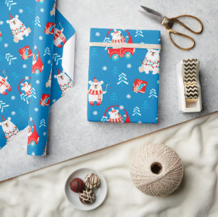 Christmas Polar Bear  Wrapping Paper