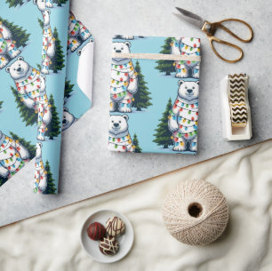 Christmas Polar Bear Wrapping Paper