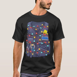Christmas Policeman Merry Xmas Light Police Pajama T-Shirt