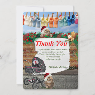 Christmas Polka-Dot Street Art Thank You Card