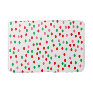 Christmas Polka Dots Bath Mat