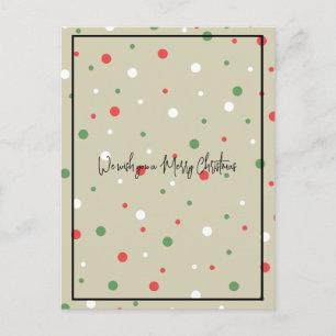 Christmas Polka Dots Postcard