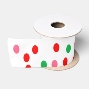 Christmas Polka Dots Satin Ribbon