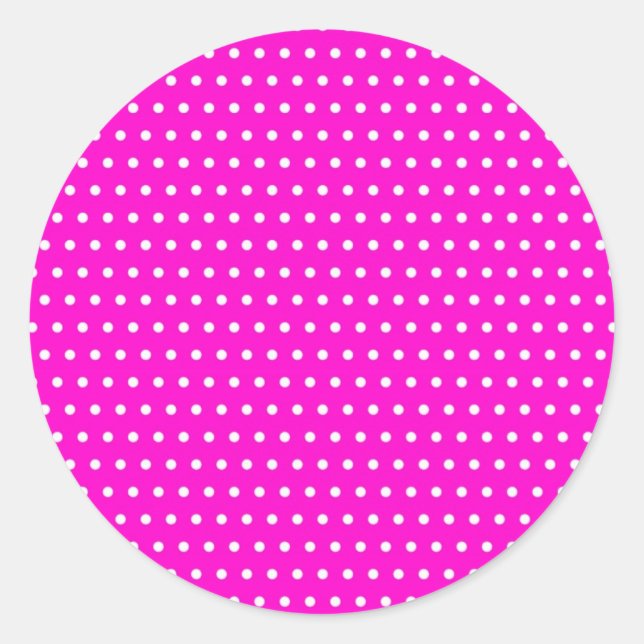 Christmas Polka hots dots spotted Classic Round Sticker (Front)
