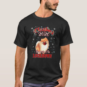 Christmas Pomeranian Dog Shirt Quarantine 2020 Loc