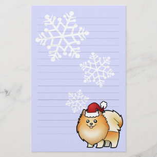 Christmas Pomeranian Stationery