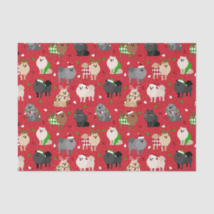 Christmas Pomeranians Tissue Paper