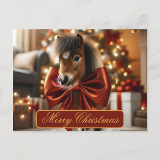 Christmas Pony Holiday Postcard