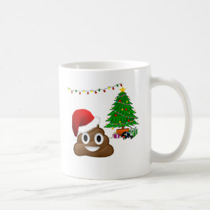 christmas poo emoji coffee mug