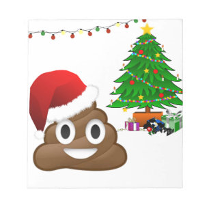christmas poo emoji notepad