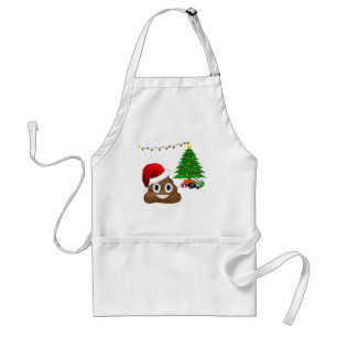 christmas poo emoji standard apron