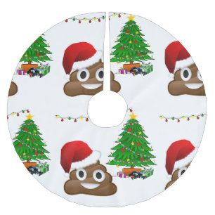 christmas poo emoji tree skirt
