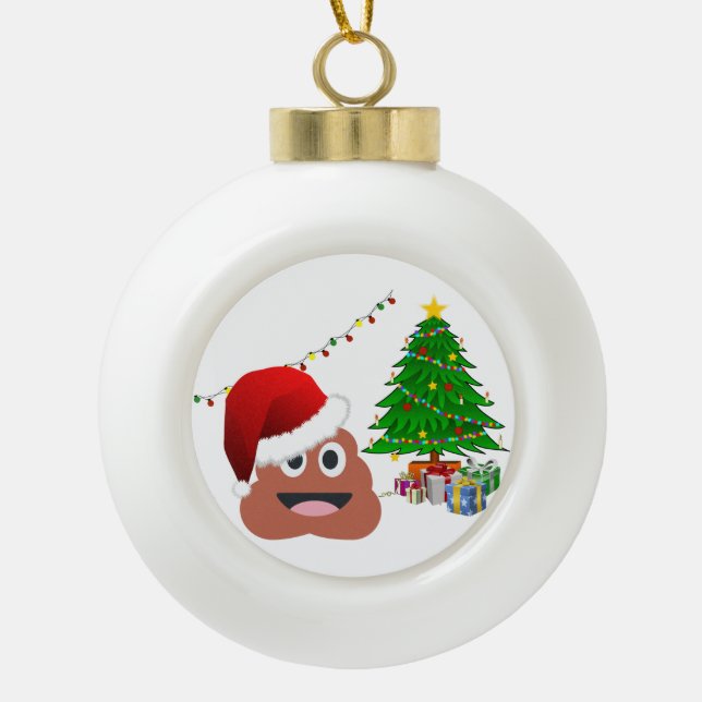 christmas poo ugly xmas ornament (Front)
