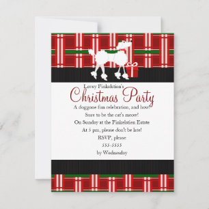 Christmas Poodle and Plaid! Invitation