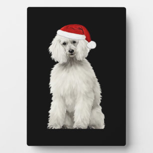 Christmas Poodle Christmas Tree Dog Puppy Watercol Plaque