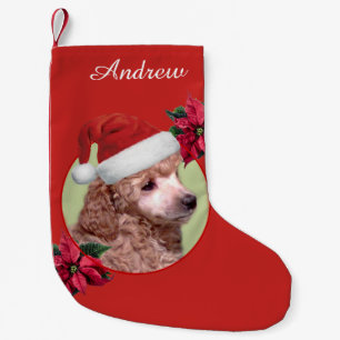 Christmas Poodle dog personalised stocking