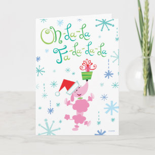 Christmas Poodle Greeting Card
