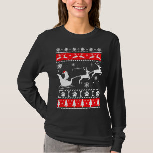 Christmas Poodle Sleigh T-Shirt