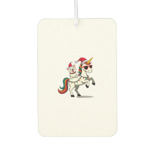 Christmas Poodle Unicorn Sunglasses Poodles T-Shir Car Air Freshener