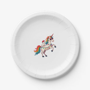 Christmas Poodle Unicorn Sunglasses Poodles Tank T Paper Plate